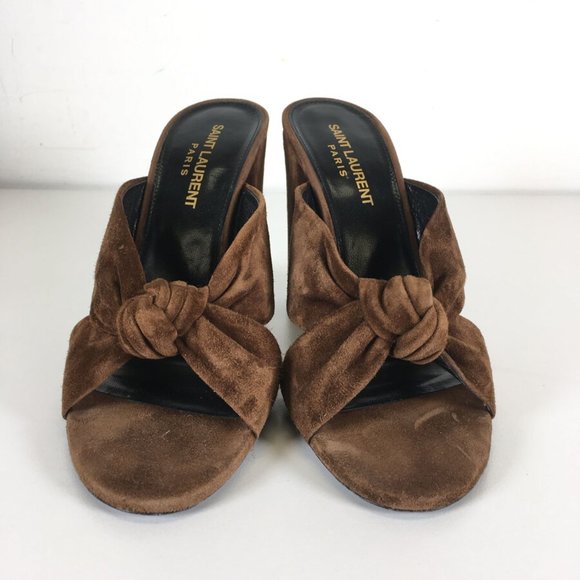 Saint Laurent (YSL) Loulou Knot Sandals Sz 37 - Picture 3 of 8